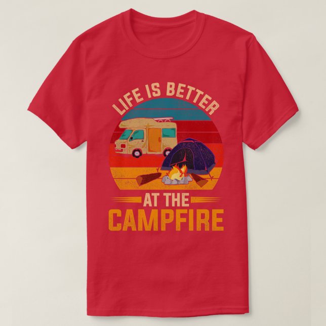Camiseta Campamento natural Camping Caravan Camper Retro (Diseño del anverso)