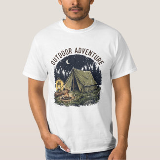 Camiseta Campamento Nocturno en la Naturaleza - Bosque Anti