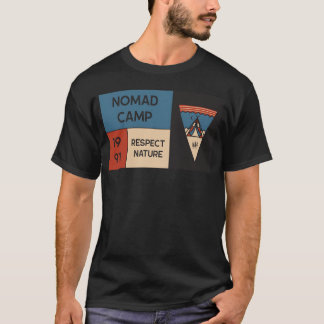 Camiseta Campamento nómada Respeta la naturaleza chica