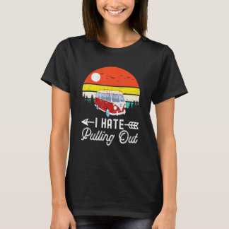 Camiseta Campamento Odio Sacar Remolque De Caravana Retro R