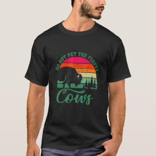 Camiseta Campamento Retro Bisonte No Acaricies A Las Vacas 