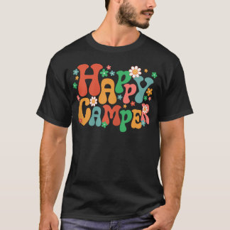 Camiseta Campamento Retro Feliz Verano Campamento Viaje de
