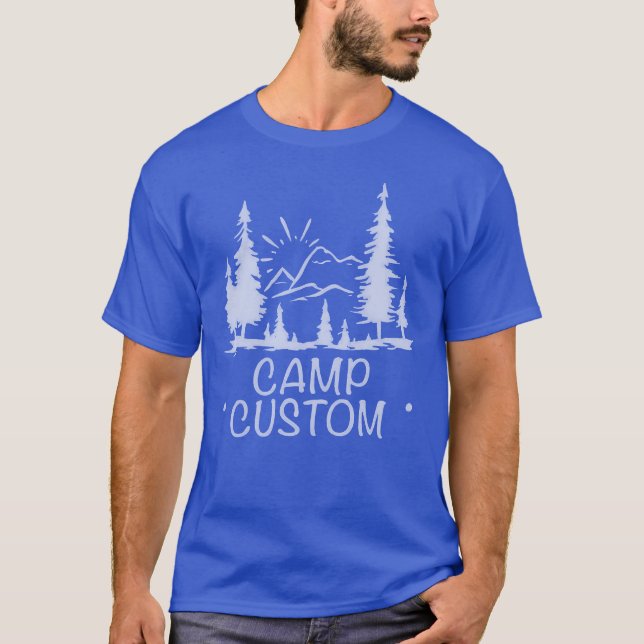 Camiseta Campamento retro personalizado (Anverso)