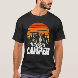 Camiseta Campamento Senderismo Regalo Campista Feliz Arte V