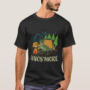 Camiseta Campamento S'more Amante Dinosaurio Divertido Camp