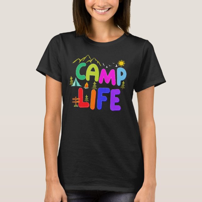 Camiseta Campamento Vida en verano Camper Camping Niños 1 (Anverso)