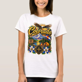 Camiseta Campamento Vintage Montañas Rocosas de Colorado Ág