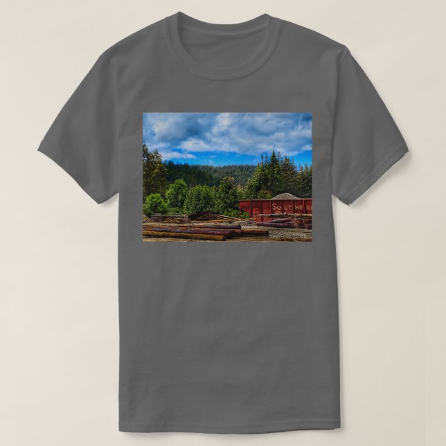 Camiseta Campamento y árboles grandes (Diseño del anverso)