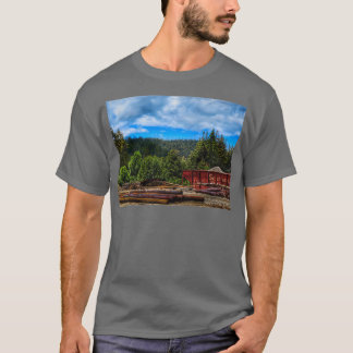 Camiseta Campamento y árboles grandes