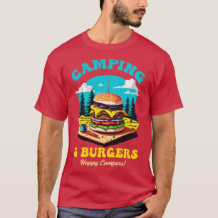 Camiseta Campamento y Hamburguesas Campistas Felices
