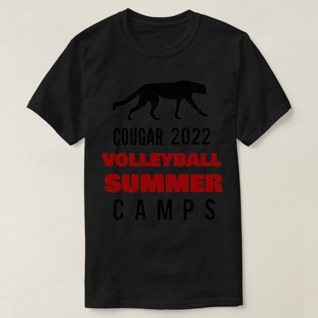 Camiseta campamentos de verano de vóley-cougar (Diseño del anverso)