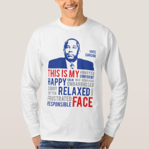 Camiseta Campaña Ben Carson 2016 Esta Es Mi Cara