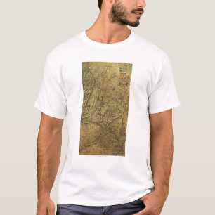 Camiseta Campaña de Atlanta - mapa panorámico de la guerr