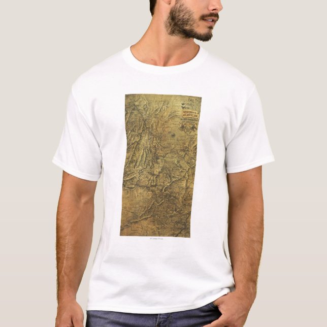 Camiseta Campaña de Atlanta - mapa panorámico de la guerra (Anverso)