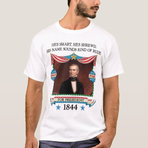 Camiseta Campaña de James K. Polk 1844 (camisa ligera para