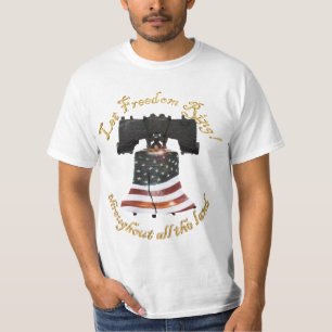 Camiseta Campana de la libertad con bandera estadounidense