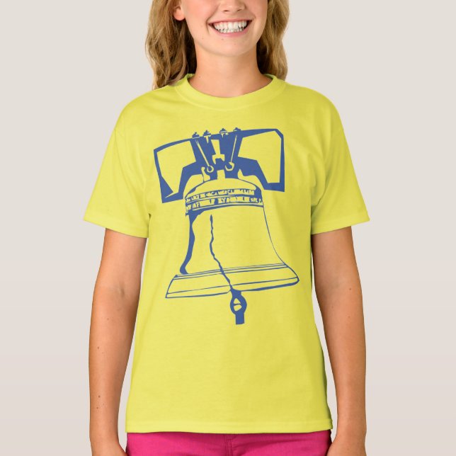 Camiseta Campana de libertad azul para EE.UU. (Anverso)