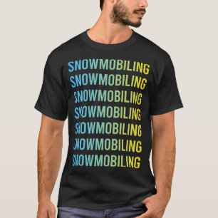 Camiseta Campaña de nieve amarillo azul moto de nieve