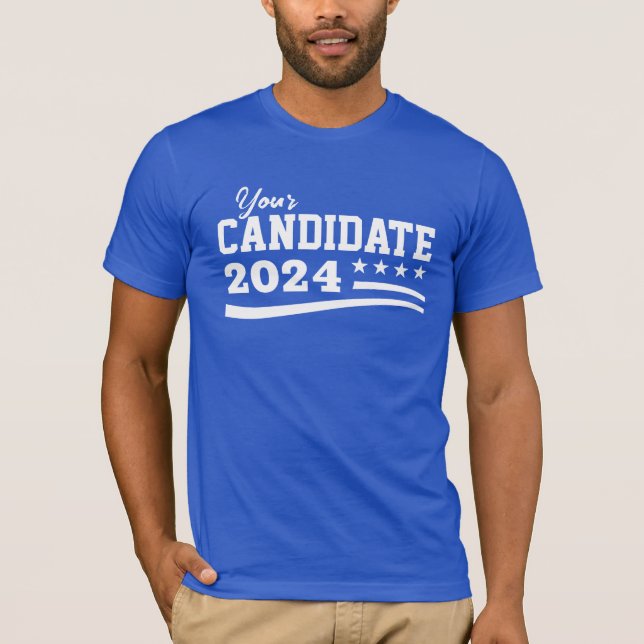 Camiseta Campaña de nombres de candidatos personalizados (Anverso)