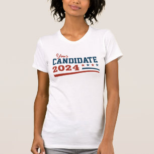 Camiseta Campaña de nombres de candidatos personalizados