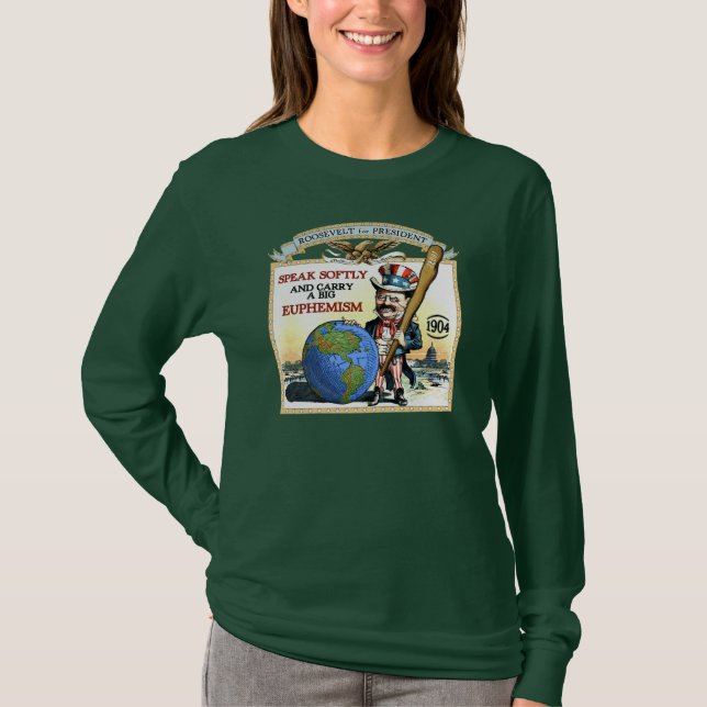 Camiseta Campaña de Teddy Roosevelt 1904 (camisa oscura de (Anverso)