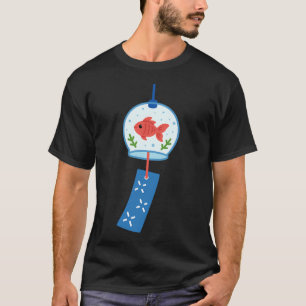 Camiseta Campana de viento japonesa pez dorado Furin