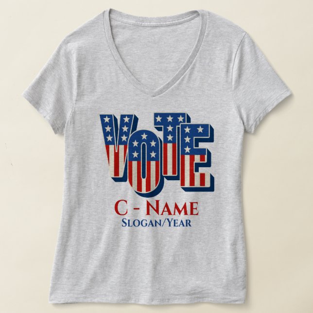 Camiseta Campaña de voto personalizado personalizado (Distribución )