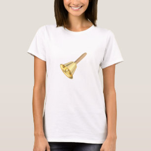 Camiseta Campana dorada con mango de madera