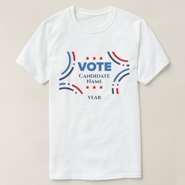 Camiseta Campaña electoral presidencial personalizada por p (Diseño del anverso)