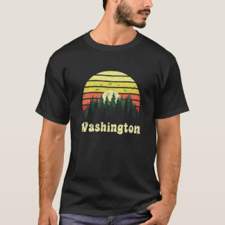 Camiseta Campaña Forestal Evergreen Sunset Washington Souve