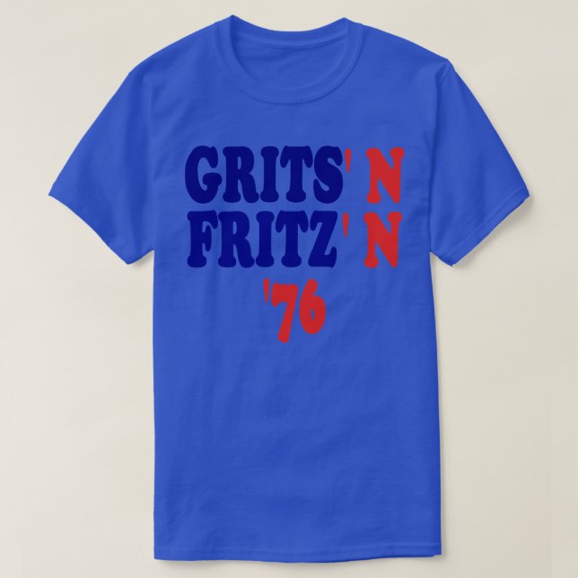 Camiseta Campaña Grits N Fritz Jimmy ter Y Walter Mondale (Diseño del anverso)