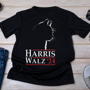 Camiseta Campaña Harris Walz '24 Cat Silhouette