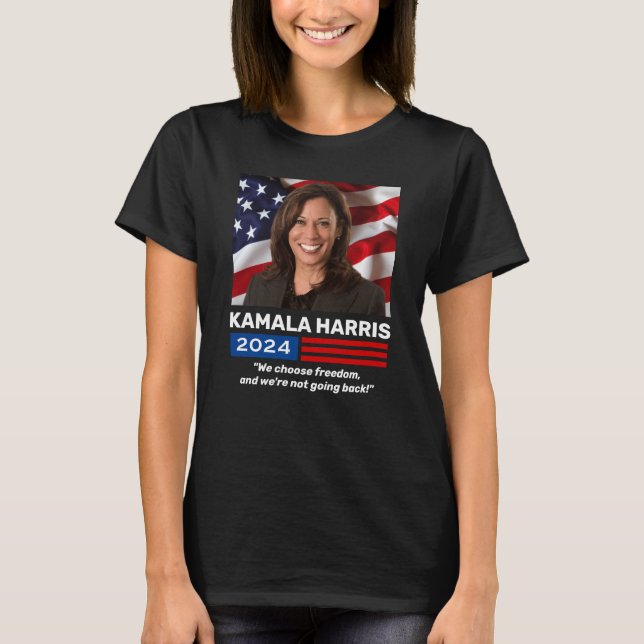 Camiseta Campaña Kamala Harris 2024 elige la libertad (Anverso)