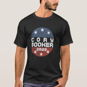 Camiseta Campaña Patriótica Redonda de Cory Booker 2028 Ele