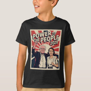 Camiseta Campaña Presidencial Bernie Sanders Y Aoc 2028