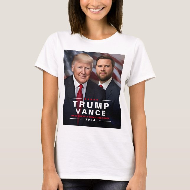 Camiseta Campaña presidencial de Trump Vance Photo 2024 (Anverso)