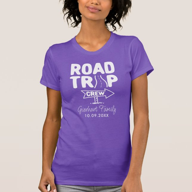 Camiseta Campaña RV de Trip Road Familiar (Anverso)