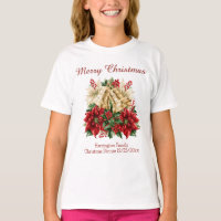 Campanas de Navidad Poinsettias Acebo Familia a Ju