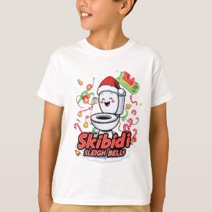 Camiseta Campanas de Trineo Skibidi gen Alpha meme Navidad