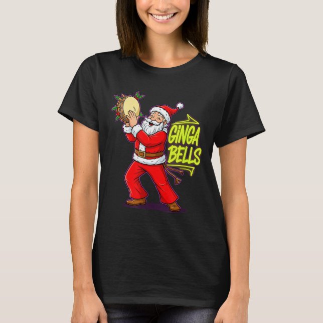 Camiseta Campanas Ginga Santa Fiesta Brasileña de Navidad (Anverso)