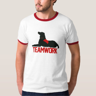 Camiseta Campanero para hombre rojo del trabajo en equipo
