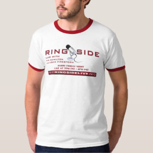 Camiseta Campanero rojo del Ringside/blanco vivo