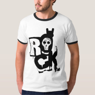 Camiseta Campanero T del cráneo de la mano de la roca