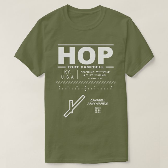 Camiseta Campbell Army Airfield HOP (Diseño del anverso)
