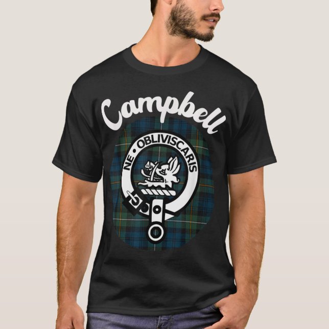 Camiseta Campbell Clan Escocia Nombre Escudo De Armas Tartá (Anverso)