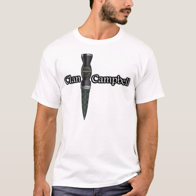 Camiseta Campbell Tartan Scottish Sgian Dubh (Anverso)