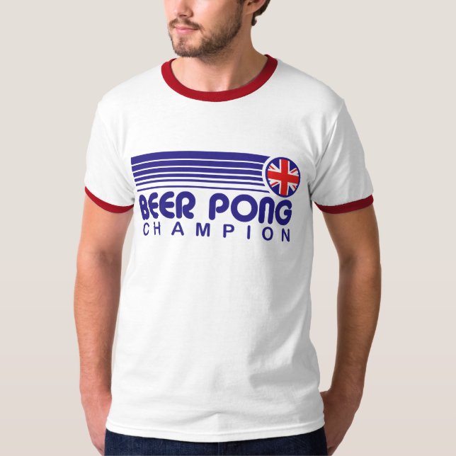 Camiseta Campeón británico de Beer Pong (Anverso)