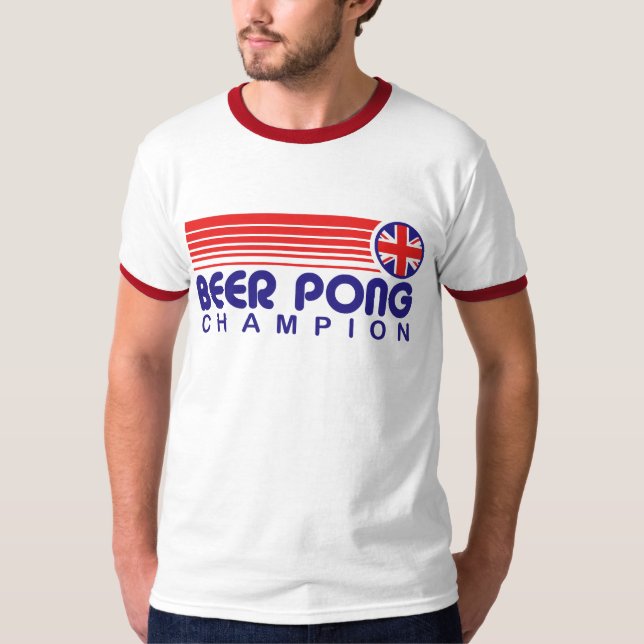 Camiseta Campeón británico de Beer Pong (Anverso)