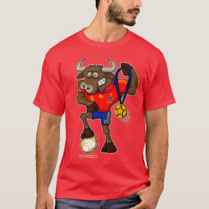 Camiseta Campeón Bull del mundial del fútbol de España
