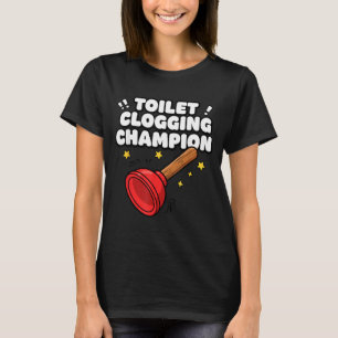 Camiseta Campeón de Aglomeración de Inodoro Humor Divertido